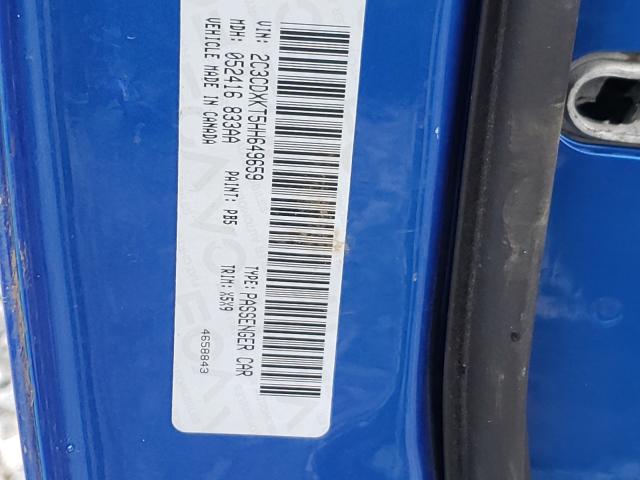 2017 DODGE CHARGER PO 2C3CDXKT5HH649659