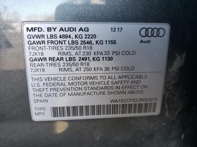 2018 AUDI Q3 PREMIUM WA1ECCFS2JR022015