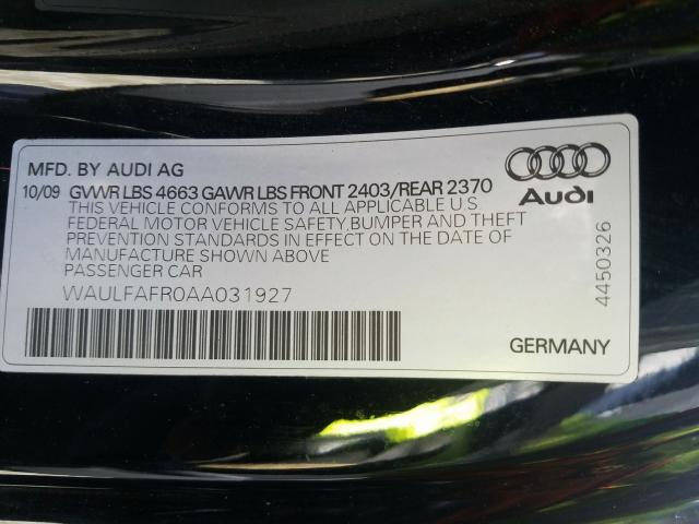 2010 AUDI A5 PREMIUM WAULFAFR0AA031927