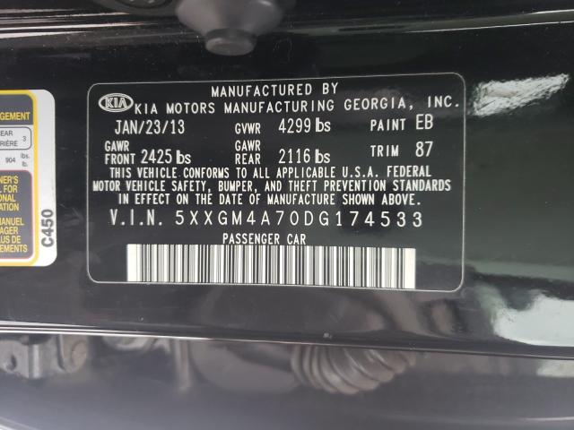 2013 KIA OPTIMA LX 5XXGM4A70DG174533