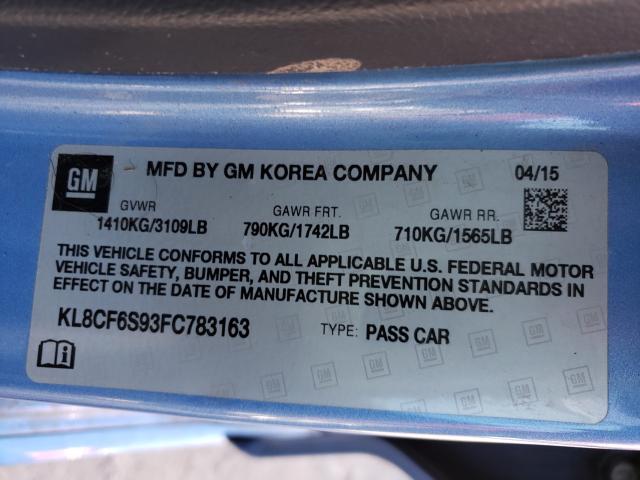 2015 CHEVROLET SPARK KL8CF6S93FC783163
