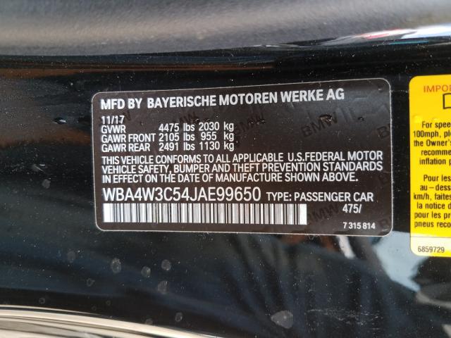 2018 BMW 430I WBA4W3C54JAE99650