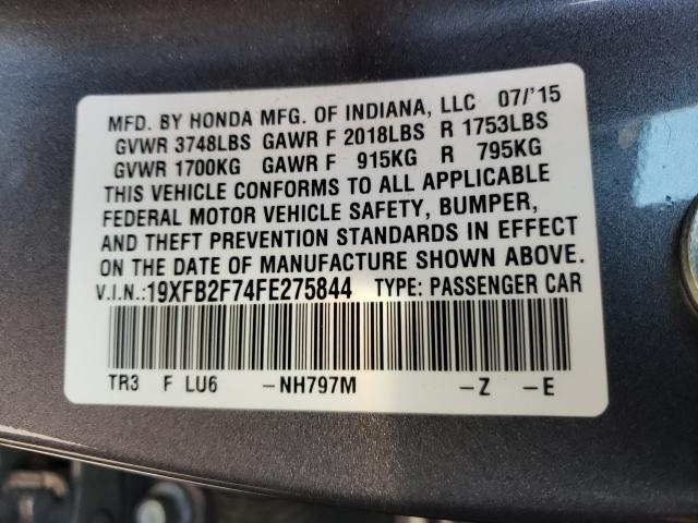 2015 HONDA CIVIC SE 19XFB2F74FE275844