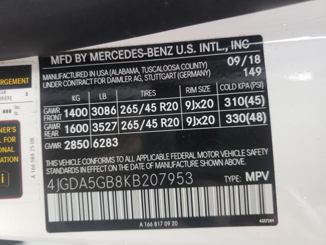 2019 MERCEDES-BENZ GLE 400 4M 4JGDA5GB8KB207953