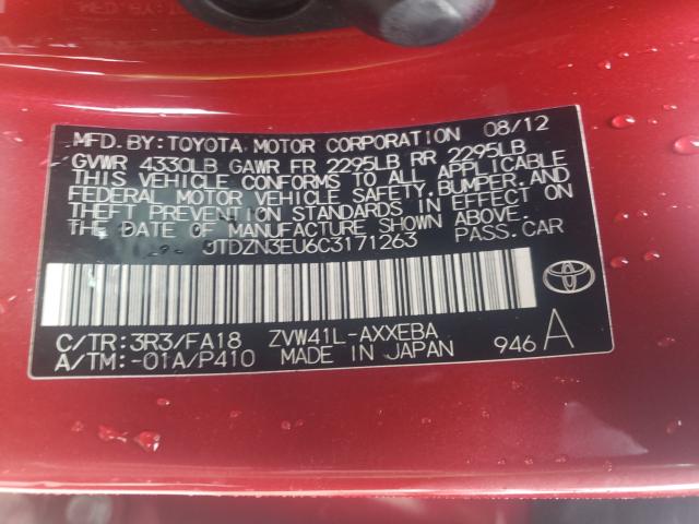 2012 TOYOTA PRIUS V JTDZN3EU6C3171263