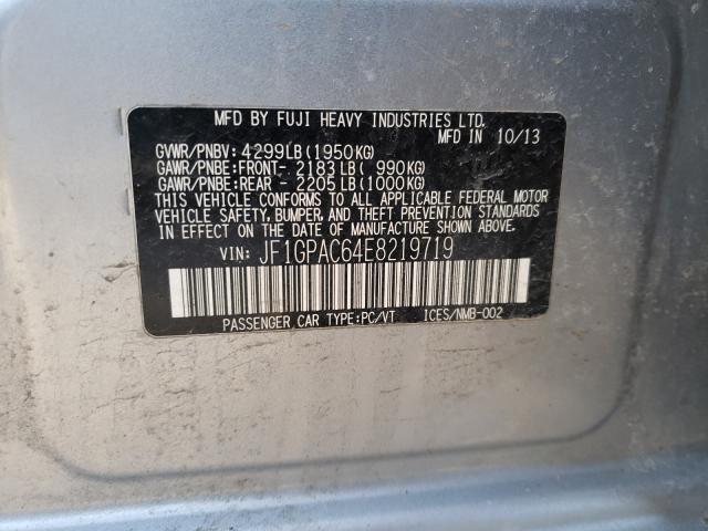 2014 SUBARU IMPREZA PR JF1GPAC64E8219719