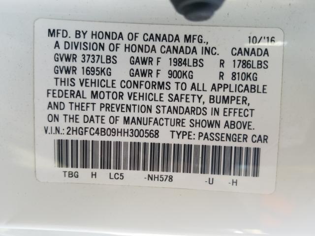 2017 HONDA CIVIC LX 2HGFC4B09HH300568