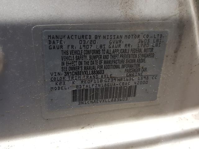 2020 NISSAN VERSA SV 3N1CN8EVXLL883603