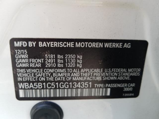 2016 BMW 535 I WBA5B1C51GG134351