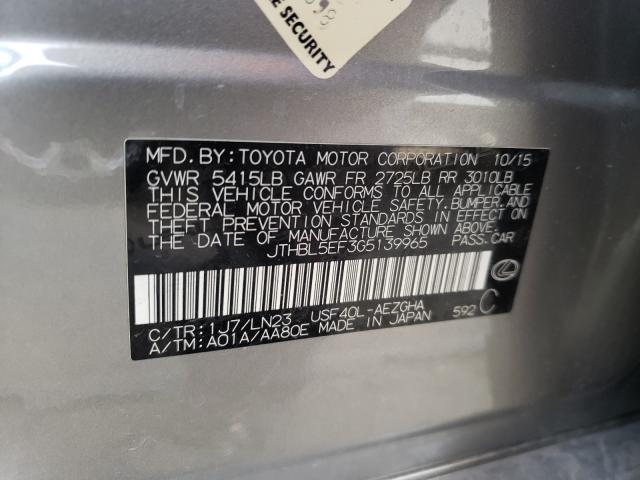2016 LEXUS LS 460 JTHBL5EF3G5139965