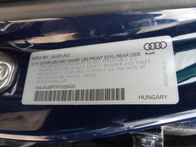 2017 AUDI A3 PREMIUM WAUAUGFF7H1026420