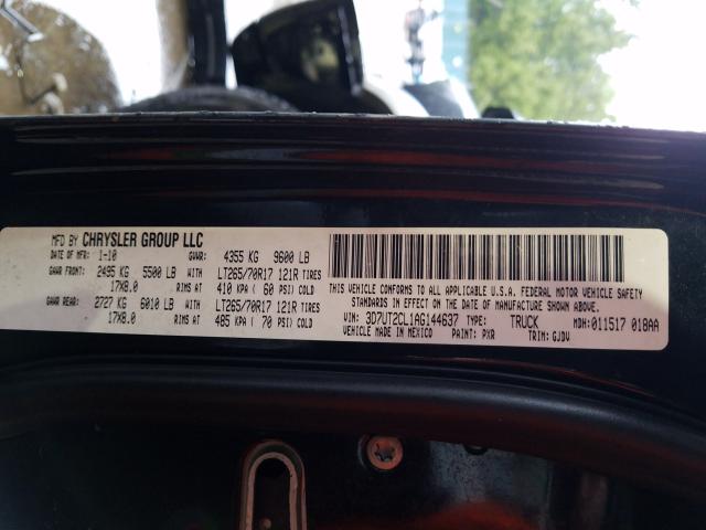 2010 DODGE RAM 2500 3D7UT2CL1AG144637