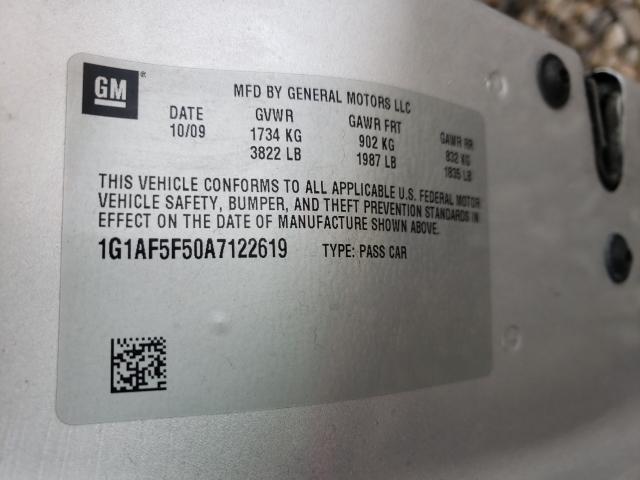 2010 CHEVROLET COBALT 2LT 1G1AF5F50A7122619