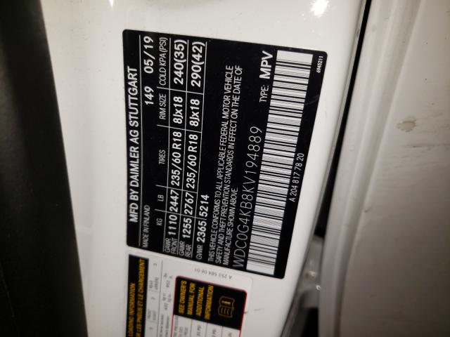 2019 MERCEDES-BENZ GLC 300 4M WDC0G4KB8KV194889