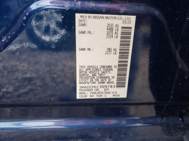 2020 NISSAN LEAF SV 1N4AZ1CPXLC309783