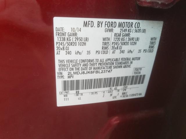 2015 LINCOLN MKX 2LMDJ8JK6FBL23747