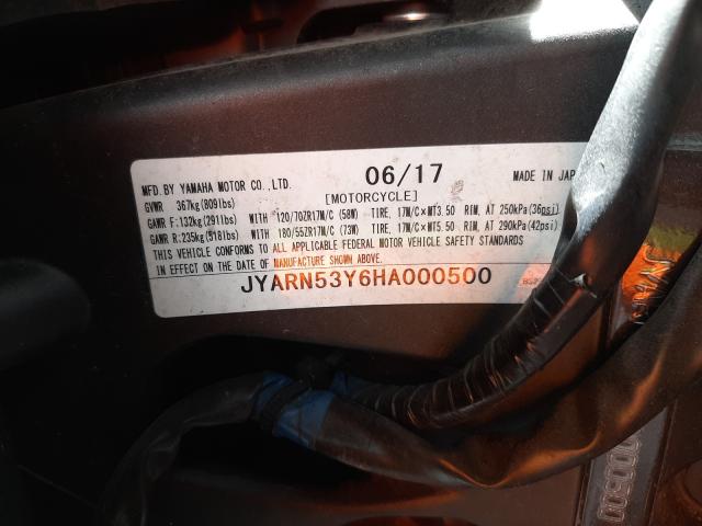 2017 YAMAHA FZ09 C JYARN53Y6HA000500