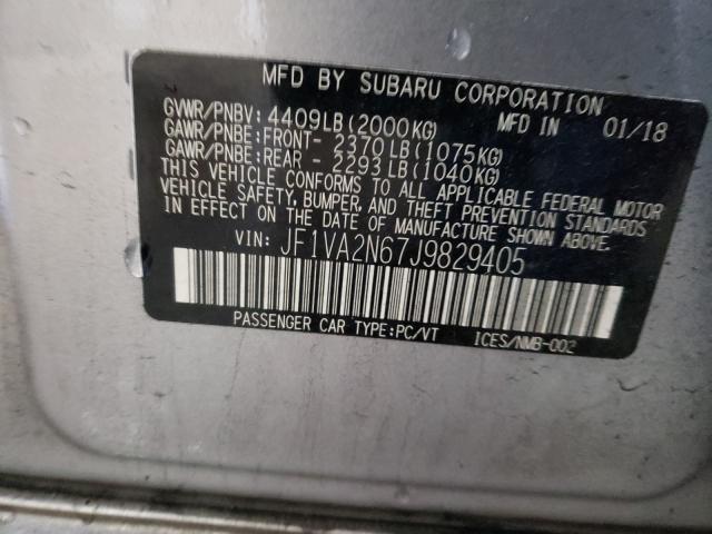 2018 SUBARU WRX STI JF1VA2N67J9829405