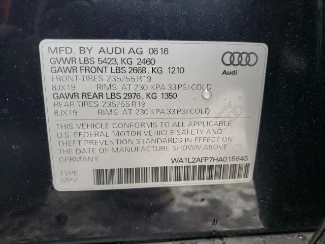 VIN WA1L2AFP7HA015645 2017 Audi Q5, Premium Plus no.10