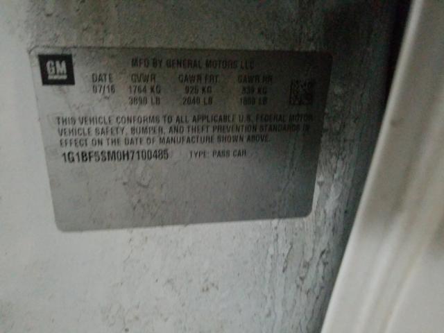 2017 CHEVROLET CRUZE PREM 1G1BF5SM0H7100485