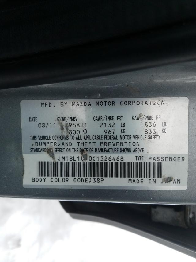 2012 MAZDA 3 I JM1BL1UF0C1526468