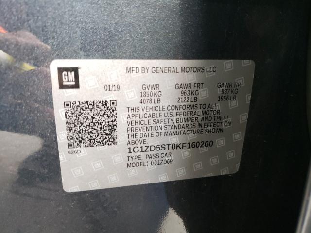 2019 CHEVROLET MALIBU LT - 1G1ZD5ST0KF160260