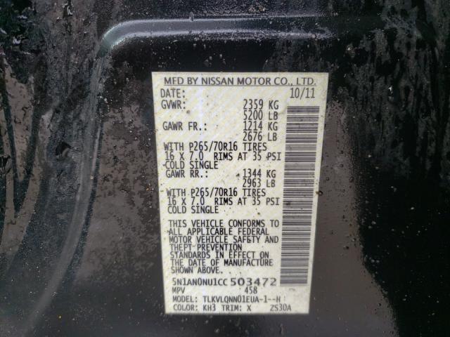 2012 NISSAN XTERRA OFF 5N1AN0NU1CC503472