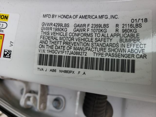 2018 HONDA ACCORD LX 1HGCV1F17JA088272