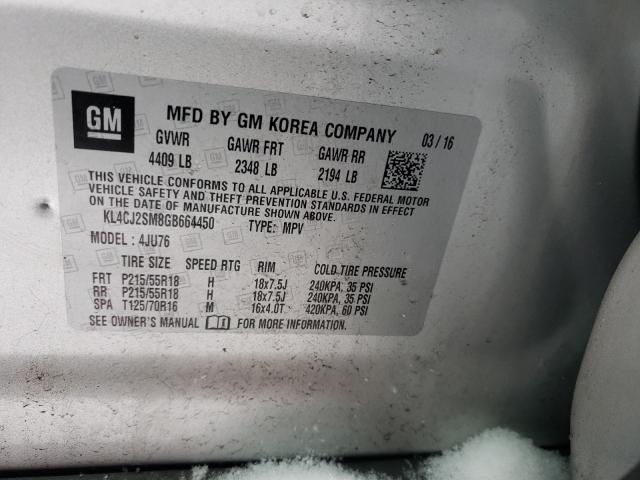 2016 BUICK ENCORE SPO KL4CJ2SM8GB664450