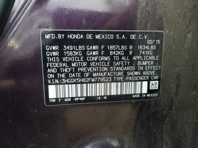 2015 HONDA FIT EX 3HGGK5H82FM779523