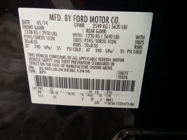 2014 LINCOLN MKX 2LMDJ8JKXEBL13916