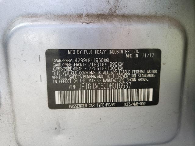 2013 SUBARU IMPREZA PR JF1GJAC62DH016537