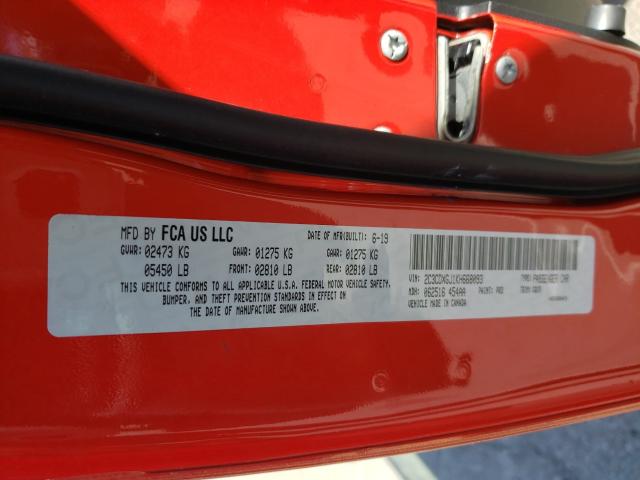 2019 DODGE CHARGER SC 2C3CDXGJ1KH668093