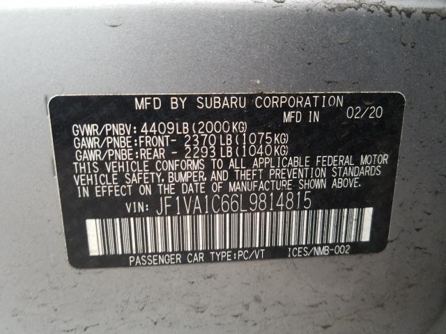 2020 SUBARU WRX PREMIU JF1VA1C66L9814815