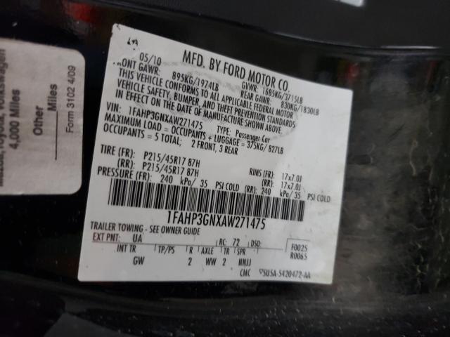 2010 FORD FOCUS SES 1FAHP3GNXAW271475