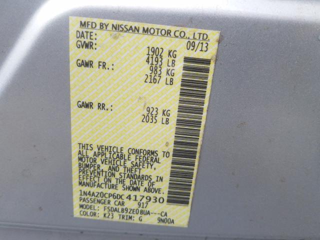 2013 NISSAN LEAF S 1N4AZ0CP6DC417930