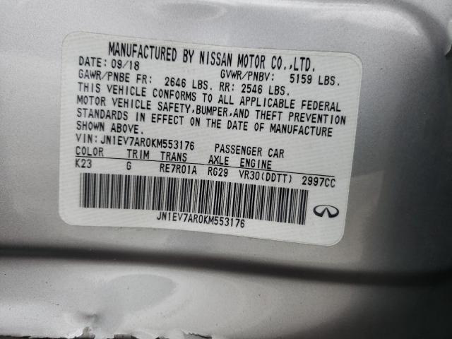 2019 INFINITI Q50 LUXE JN1EV7AR0KM553176