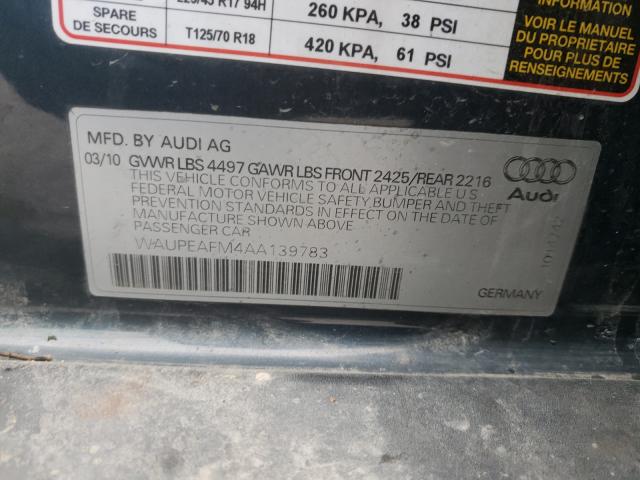 2010 AUDI A3 PREMIUM WAUPEAFM4AA139783