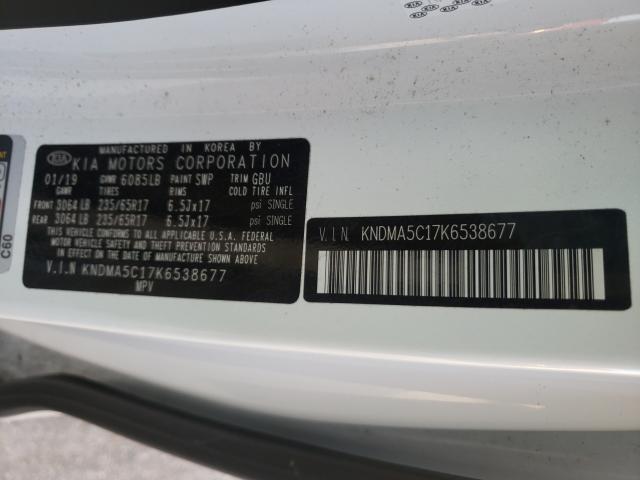 2019 KIA SEDONA L KNDMA5C17K6538677