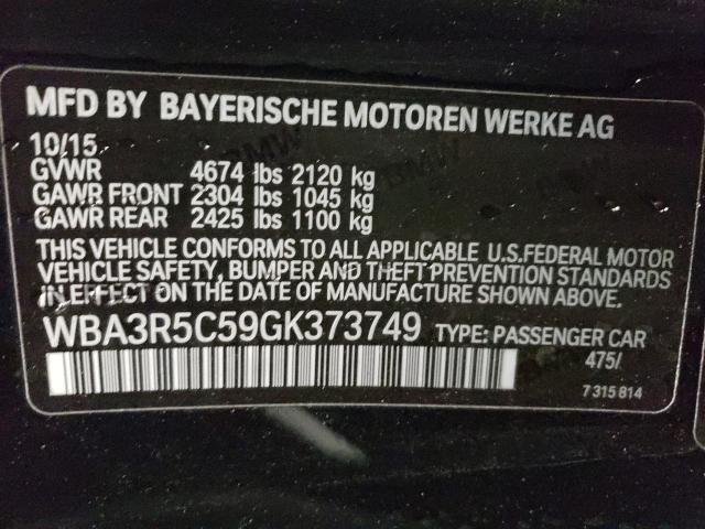 2016 BMW 435 XI WBA3R5C59GK373749