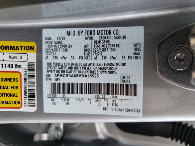 2021 FORD BRONCO SPO 3FMCR9A65MRA15525