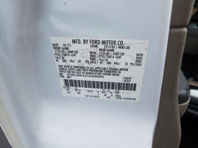 2012 FORD ESCAPE HYB 1FMCU5K33CKA30202