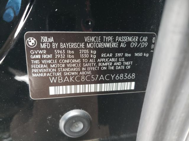 2010 BMW 750 LI XDR WBAKC8C57ACY68368