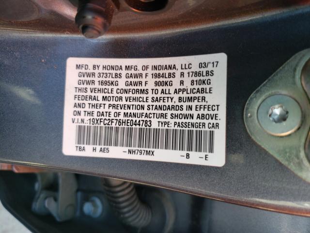 2017 HONDA CIVIC EX 19XFC2F76HE044783