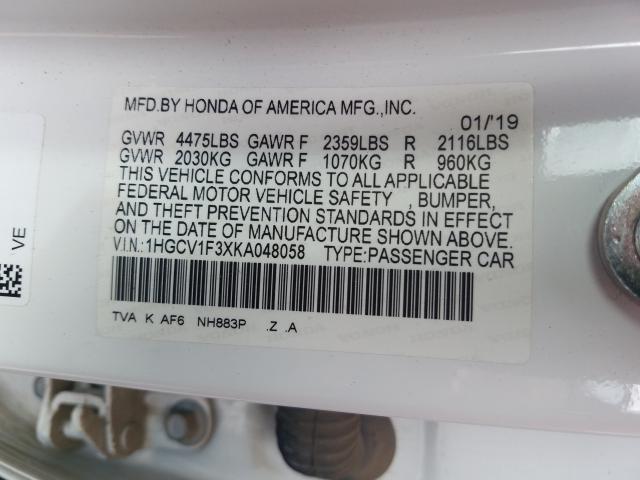 2019 HONDA ACCORD SPO - 1HGCV1F3XKA048058