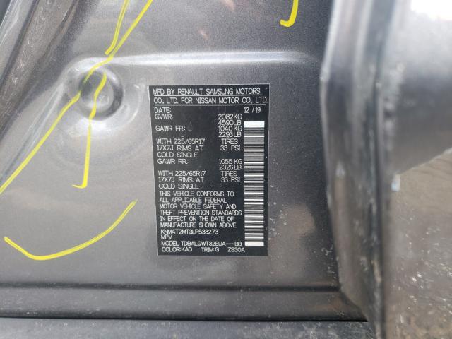 2020 NISSAN ROGUE S KNMAT2MT3LP533273