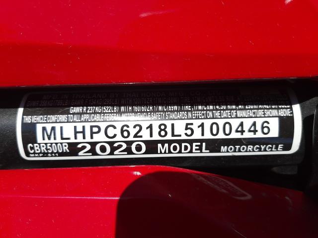 2020 HONDA CBR500 R MLHPC6218L5100446