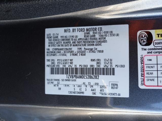 VIN 1ZVBP8AM0E5286282 2014 FORD MUSTANG no.10