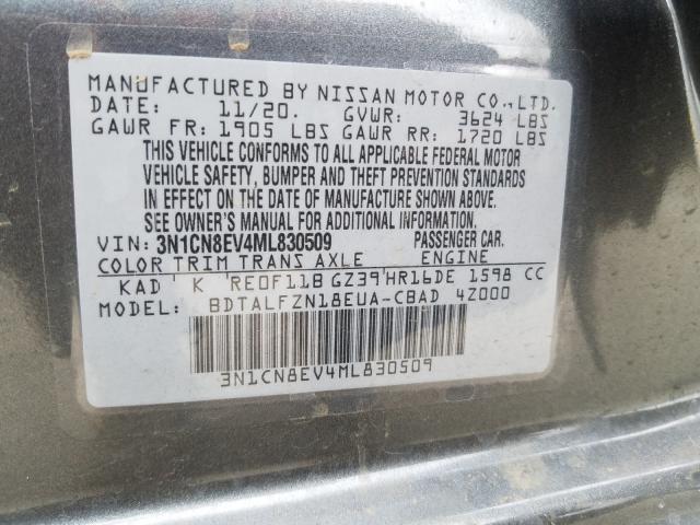 2021 NISSAN VERSA SV - 3N1CN8EV4ML830509