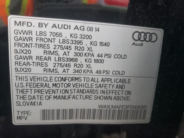 2015 AUDI Q7 TDI PRE - WA1LMAFE3FD005361